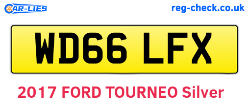 WD66LFX are the vehicle registration plates.