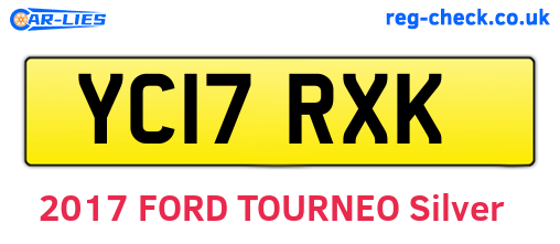 YC17RXK are the vehicle registration plates.