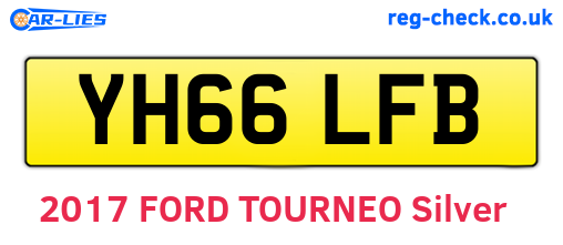 YH66LFB are the vehicle registration plates.