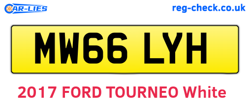 MW66LYH are the vehicle registration plates.