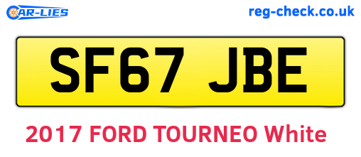 SF67JBE are the vehicle registration plates.