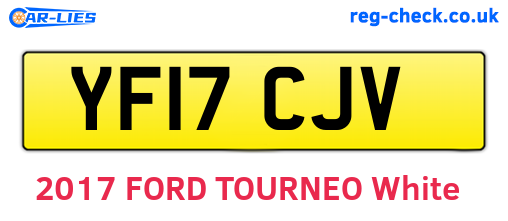 YF17CJV are the vehicle registration plates.