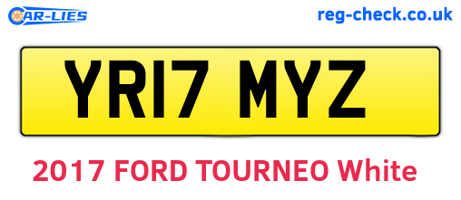 YR17MYZ are the vehicle registration plates.