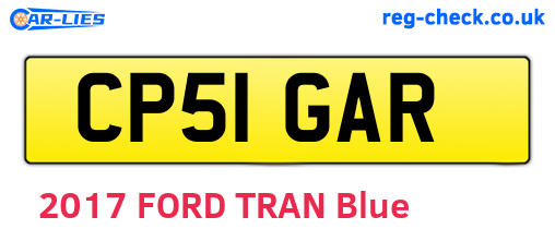 CP51GAR are the vehicle registration plates.