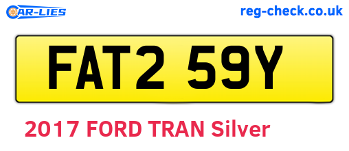 FAT259Y are the vehicle registration plates.