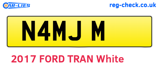 N4MJM are the vehicle registration plates.