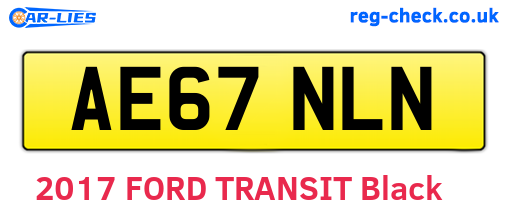 AE67NLN are the vehicle registration plates.