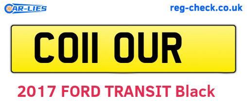 CO11OUR are the vehicle registration plates.