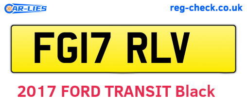 FG17RLV are the vehicle registration plates.