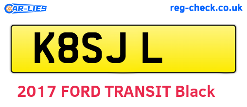 K8SJL are the vehicle registration plates.