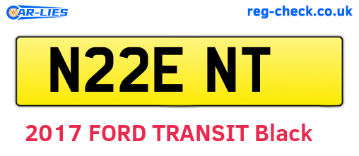 N22ENT are the vehicle registration plates.