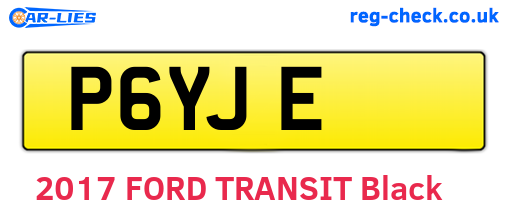 P6YJE are the vehicle registration plates.