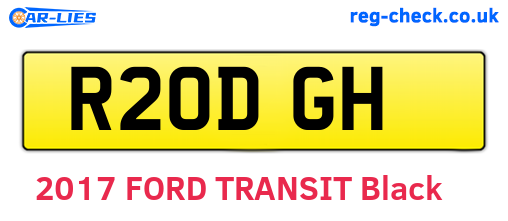 R20DGH are the vehicle registration plates.