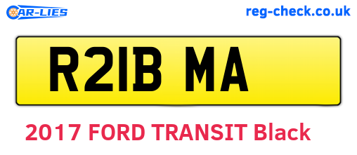 R21BMA are the vehicle registration plates.