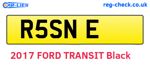 R5SNE are the vehicle registration plates.