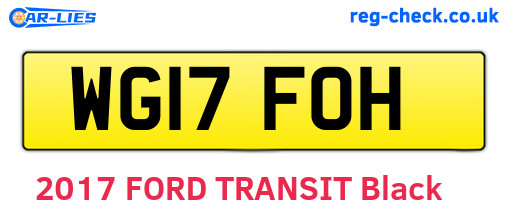 WG17FOH are the vehicle registration plates.