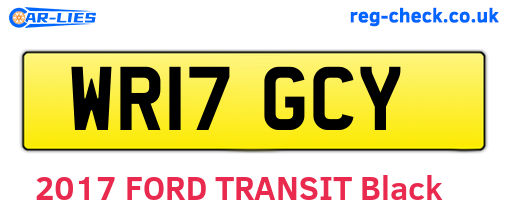 WR17GCY are the vehicle registration plates.