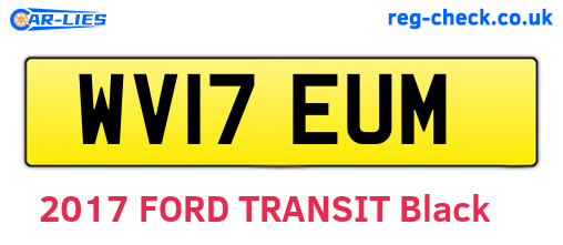 WV17EUM are the vehicle registration plates.