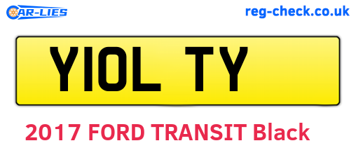 Y10LTY are the vehicle registration plates.