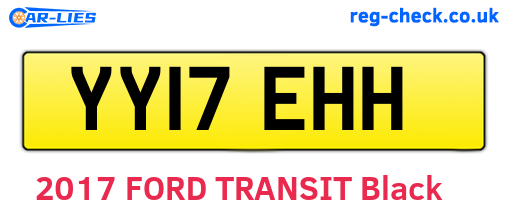 YY17EHH are the vehicle registration plates.