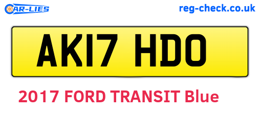 AK17HDO are the vehicle registration plates.