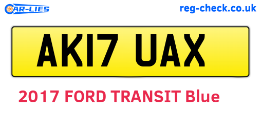 AK17UAX are the vehicle registration plates.