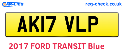 AK17VLP are the vehicle registration plates.
