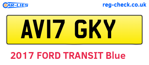 AV17GKY are the vehicle registration plates.
