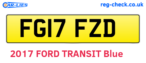 FG17FZD are the vehicle registration plates.