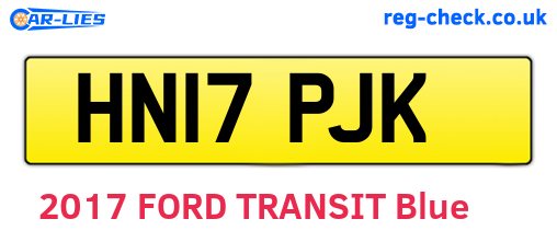 HN17PJK are the vehicle registration plates.