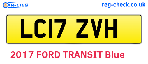 LC17ZVH are the vehicle registration plates.