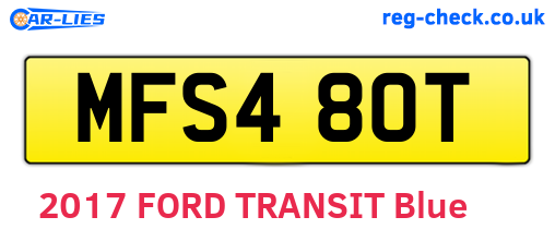 MFS480T are the vehicle registration plates.
