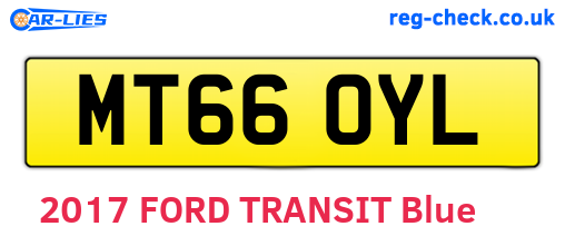 MT66OYL are the vehicle registration plates.