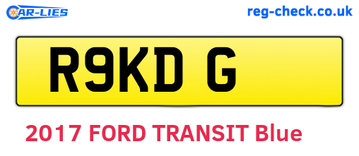 R9KDG are the vehicle registration plates.
