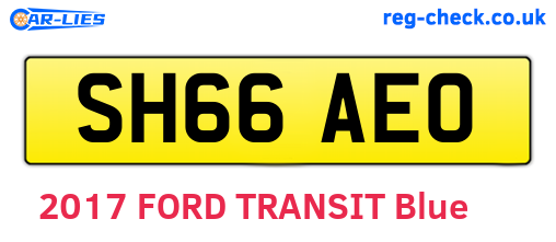 SH66AEO are the vehicle registration plates.