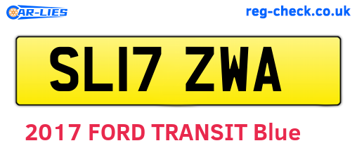 SL17ZWA are the vehicle registration plates.
