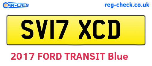 SV17XCD are the vehicle registration plates.