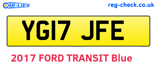YG17JFE are the vehicle registration plates.