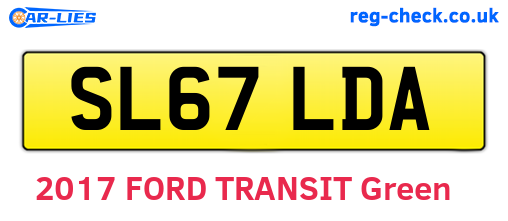 SL67LDA are the vehicle registration plates.