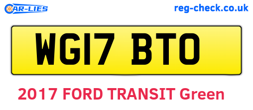 WG17BTO are the vehicle registration plates.