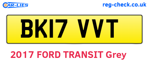 BK17VVT are the vehicle registration plates.