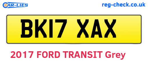 BK17XAX are the vehicle registration plates.