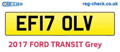 EF17OLV are the vehicle registration plates.