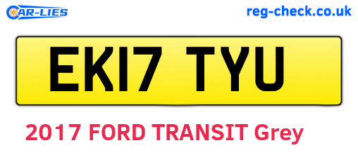 EK17TYU are the vehicle registration plates.