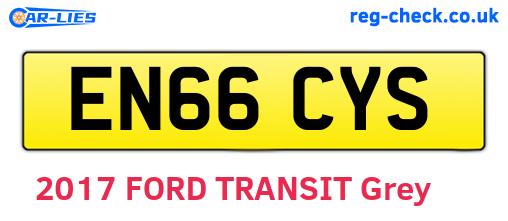 EN66CYS are the vehicle registration plates.