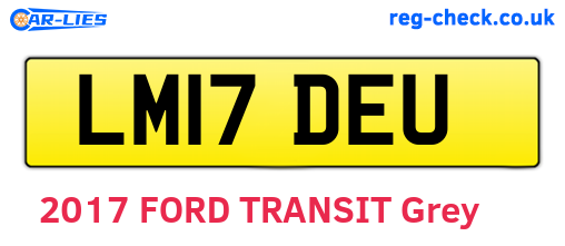 LM17DEU are the vehicle registration plates.