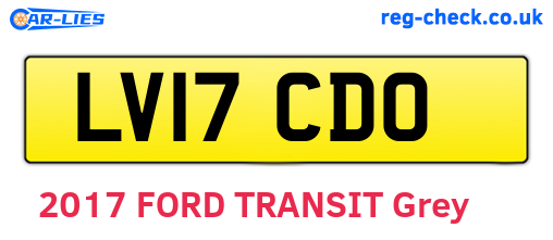 LV17CDO are the vehicle registration plates.
