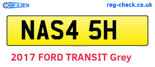 NAS45H are the vehicle registration plates.