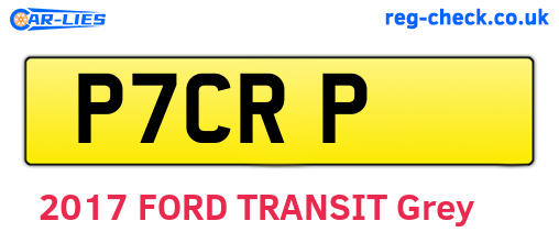 P7CRP are the vehicle registration plates.