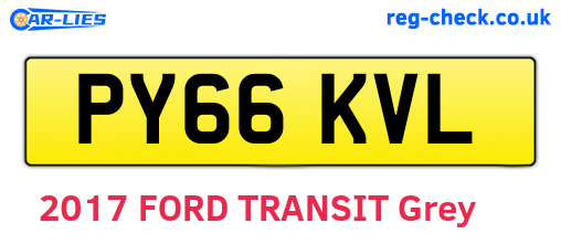 PY66KVL are the vehicle registration plates.
